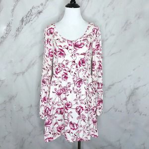 Minkpink Pink White Floral Baby Doll Dress